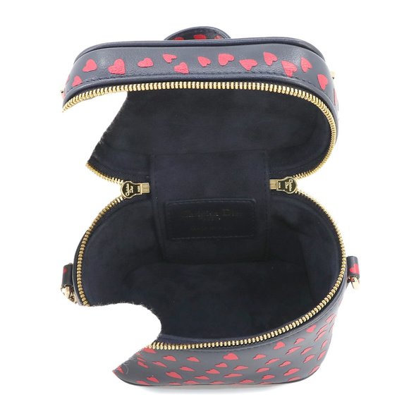 Christian Dior Lady Micro Vanity 2way Hand Shoulder Bag Heart Pattern Leather... - Picture 6 of 9